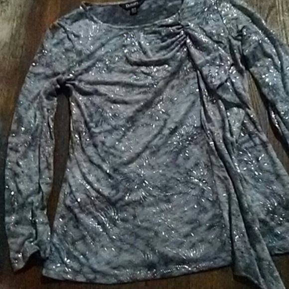 New Dusak Designs grey/silver beaded burnout top - Picture 7 of 8